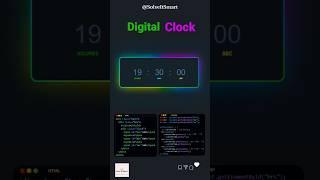  Animation Digital clock in HTML, CSS, & JS || Frontend Developer || Solve It Smart