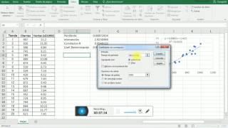 Sección 2.12 Ejercicio 01. Regresión y correlación en Excel