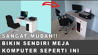 Cara Membuat Meja Computer minimalis Sendiri #woodworkingskill #interior #sricustomfurniture