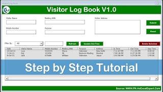 Visitor Log Book in Excel VBA