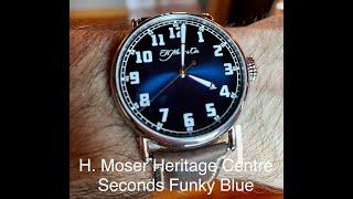 H Moser Heritage Centre Seconds Funky Blue
