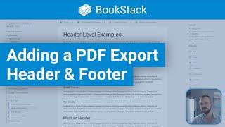 Adding a PDF Export Header & Footer in BookStack