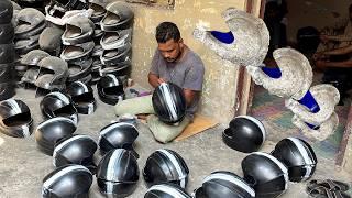 Surprising Motorbike Helmets Making - Mass Production of Helmets - Manufacturing of Bike Helmets