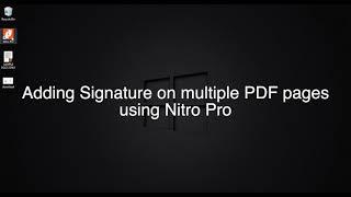 Sign Multiple PDF pages with Nitro Pro