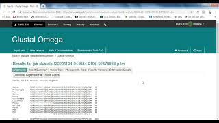 Multiple Sequence Alignment and phylogenetic tree using Clustal Omega (Tutorial)