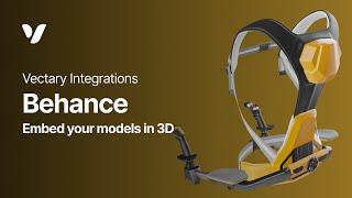 Embed 3D models to Behance