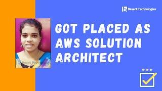 Divya BSc IT 2021 Student to AWS Solution Architect | Besant Technologies Reviews by Placed Student