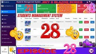 EPISODE 28:How to Create Blazor Students CRUD App with Admin LTE in NET8.0,EF Core,SQL Server EP 28