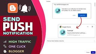 How to Send Push Notification for Blogger Website Subscribers | blogger.com Push Notification