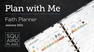 Plan with Me :: January Faith Planner Setup :: Quadrant Layout :: Classic Happy Planner :: 2021