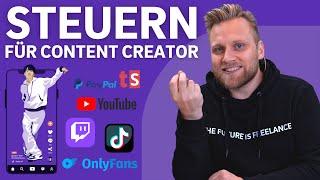 Steuern für Content Creator: Was du auf YouTube, Twitch, TikTok & Co beachten musst