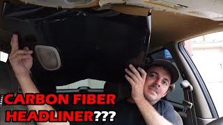 Attempting To Cover A Headliner In Real And Fake Carbon Fiber - Did I Succeed?