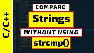 Compare strings without using strcmp() function in C programming||C language tutorial for beginners