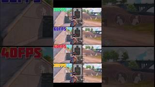 30 FPS vs 40 FPS vs 60 FPS vs 90 FPS PUBG MOBILE / BGMI #shorts