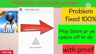 Pubg mobile lite app not install problem solved / how to fix problem