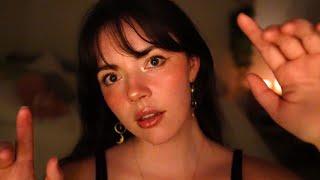 ASMR Cozy and Safe Affirmations For Sleep  (low light, mic brushing)