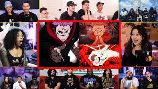 YouTubers React To Sukuna Vs Mahoraga Full Fight | Jujutsu Kaisen S2 Ep17 Full Fight Reaction Mashup