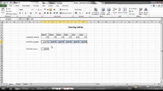 Naming tables/arrays/matrices in Excel (and finding expected return of a portfolio)