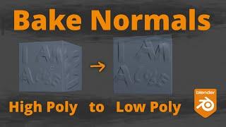 Blender 3.4 - Bake Normal Map