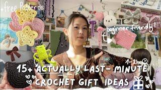 15 ACTUALLY  *last-minute* crochet gift ideas (1-2h projects, beginner-friendly + FREE patterns!)