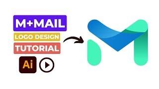 How to Design M + Mail Letter logo for your Client! Easy steps