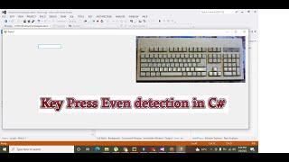 keypress event detection in c# | how to detect a keypress event in c#