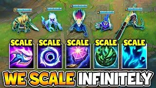 WE PLAYED 5 INFINITELY SCALING CHAMPS IN HIGH ELO! (FLEX QUEUE TO CHALLENGER)