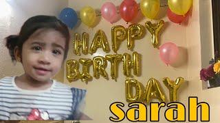 sarah 2 yrs old birthday /Nene quids vlog