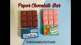 How To Make A Paper Chocolate Bar || Paper Chocolate || Craft Academy By Purobi ||