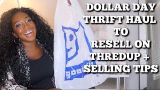 Dollar Day Goodwill Thrift Haul to Resell on Thredup + Thredup Selling Tips