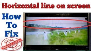 LED LCD TV HORIZONTAL LINE PROBLEM REPAIR