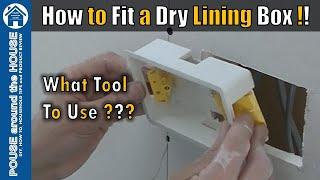 How to fit a dry lining box. Dry lining box install. Fix socket to plasterboard or drywall!!