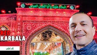 RED KARBALA SPECIAL-American Travel in IRAQ Holy City مسافر أمريكي في كربلاء والأحمر يوشح المراقد