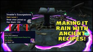 WoW How To Farm For Invader's Scourgestone In Scholomance + Ancient Recipes In Naxxramas - 2023