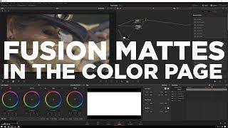 How to use Fusion Mattes in the Color Page - Davinci Resolve 15.2 Tutorial