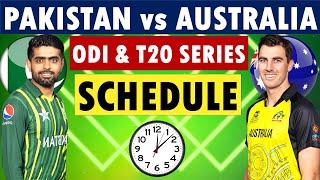 Pakistan vs Australia T20I and ODI series schedule announced | Pakistan vs Australia Schedule 2024