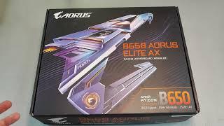 B650 Aorus Elite AX Распаковка и обзор материнской платы размера ATX под сокет AMD AM5 с Wi-Fi 6