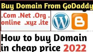 How To Buy Domain From GoDaddy Cheap Price 2022 | How to purchase domain from GoDaddy