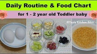 Daily Routine & Food Chart for 1 - 2 year old Toddler baby l Complete Diet Plan & Baby Food Recipes