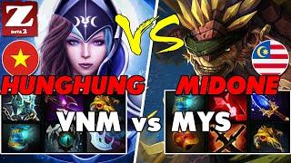 HUNGHUNG (MIRANA) Carry vs MIDONE (BRISTLEBACK) Mid - Epic Battle Of Pro Players Dota 2 - Z Dota 2