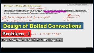 Problem 1 Design of Bolted Connections | Design of Steel Structures