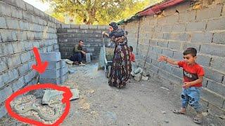 Challenges of hot weather in the village. Babak sprays poison to protect the children