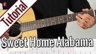 Lynyrd Skynyrd - Sweet Home Alabama | Gitarren Tutorial Deutsch