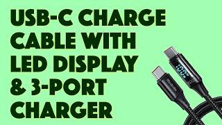 McDodo USB-C Cable w LED and 65W 3-Port Charger -- DEMO & REVIEW