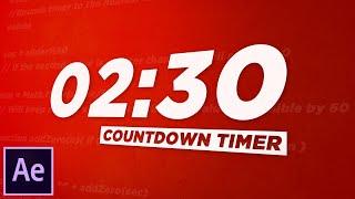 Countdown Timer - Easy After Effects Tutorial