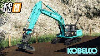 FS19 Build New Garden - Kobelco SK-210 - Les petites Collines TP Map Farming Simulator 19 Gameplay