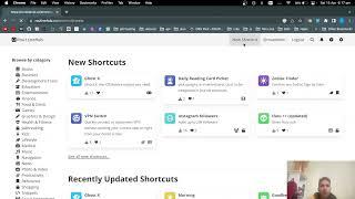 Upload shortcut in routine hub