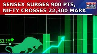 Stock Market Updates: Sensex Surges 900 Pts, Nifty Crosses 22,300 Mark, IT Stocks On Rise | Top News