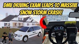 Greenville, Wisc Roblox l Realistic DMV Driving Test SNOW STORM CRASH - Update Roleplay