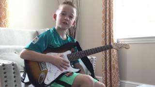 8 year-old Roman showing his guitar skills